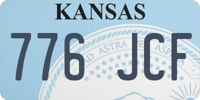 KS license plate 776JCF