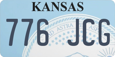 KS license plate 776JCG