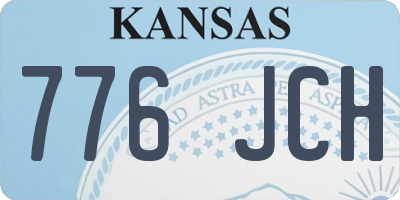 KS license plate 776JCH