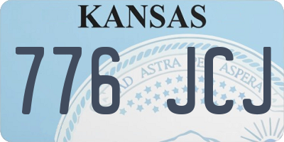 KS license plate 776JCJ