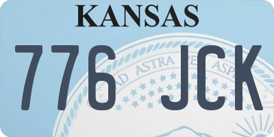 KS license plate 776JCK