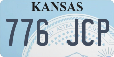 KS license plate 776JCP