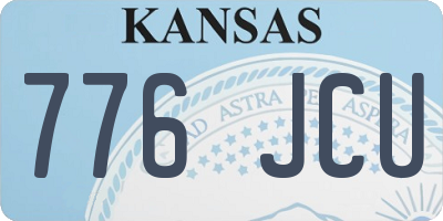 KS license plate 776JCU