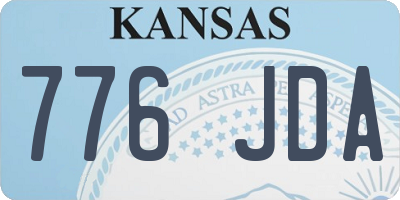 KS license plate 776JDA
