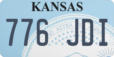 KS license plate 776JDI
