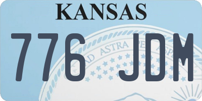 KS license plate 776JDM