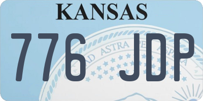 KS license plate 776JDP