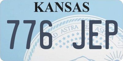 KS license plate 776JEP