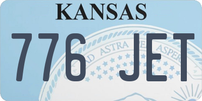 KS license plate 776JET