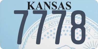 KS license plate 7778