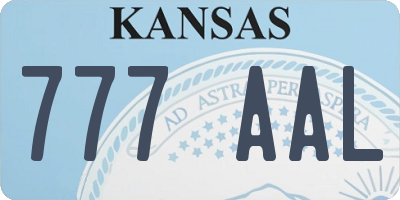 KS license plate 777AAL