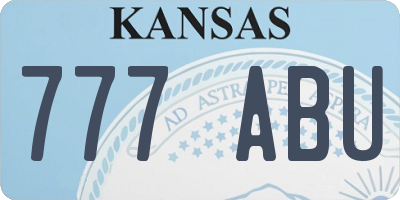 KS license plate 777ABU