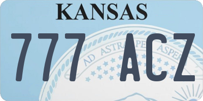 KS license plate 777ACZ