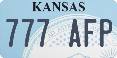KS license plate 777AFP