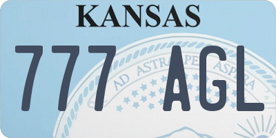 KS license plate 777AGL