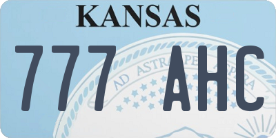KS license plate 777AHC