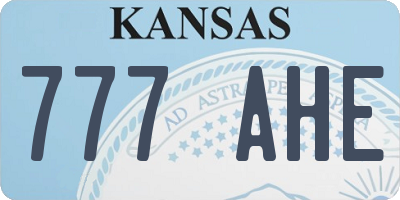 KS license plate 777AHE