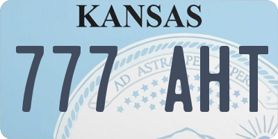 KS license plate 777AHT
