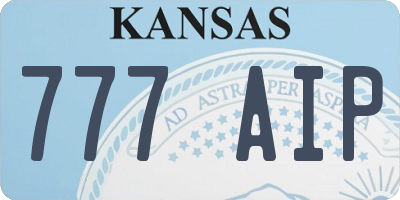 KS license plate 777AIP