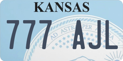 KS license plate 777AJL