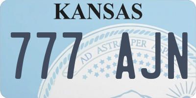 KS license plate 777AJN