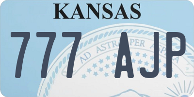 KS license plate 777AJP