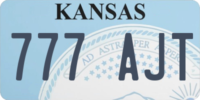 KS license plate 777AJT
