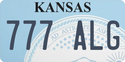 KS license plate 777ALG