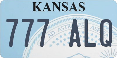 KS license plate 777ALQ