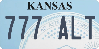 KS license plate 777ALT