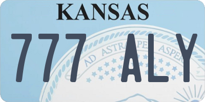 KS license plate 777ALY