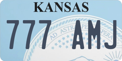 KS license plate 777AMJ