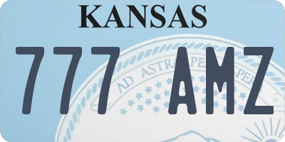 KS license plate 777AMZ