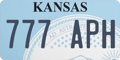 KS license plate 777APH