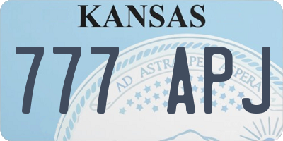 KS license plate 777APJ