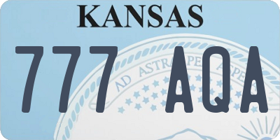KS license plate 777AQA
