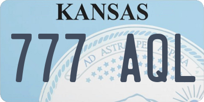 KS license plate 777AQL