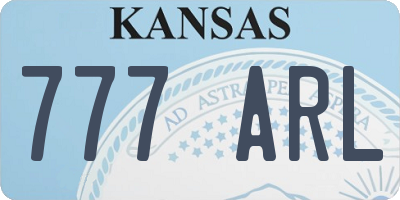 KS license plate 777ARL