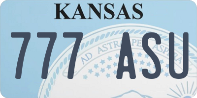 KS license plate 777ASU