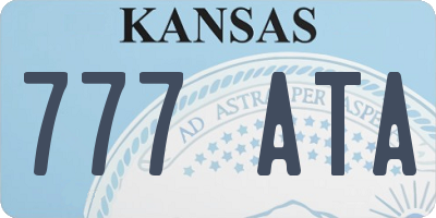 KS license plate 777ATA