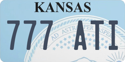 KS license plate 777ATI