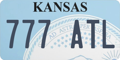 KS license plate 777ATL