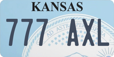 KS license plate 777AXL