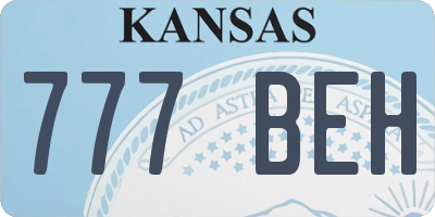 KS license plate 777BEH