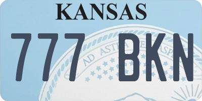 KS license plate 777BKN
