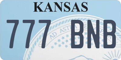 KS license plate 777BNB