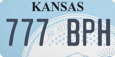 KS license plate 777BPH