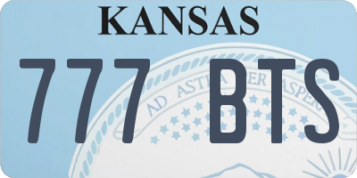 KS license plate 777BTS