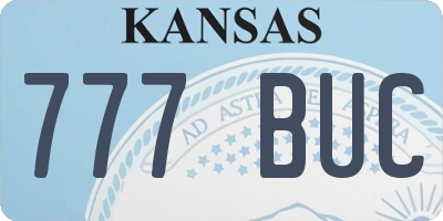 KS license plate 777BUC