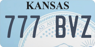 KS license plate 777BVZ